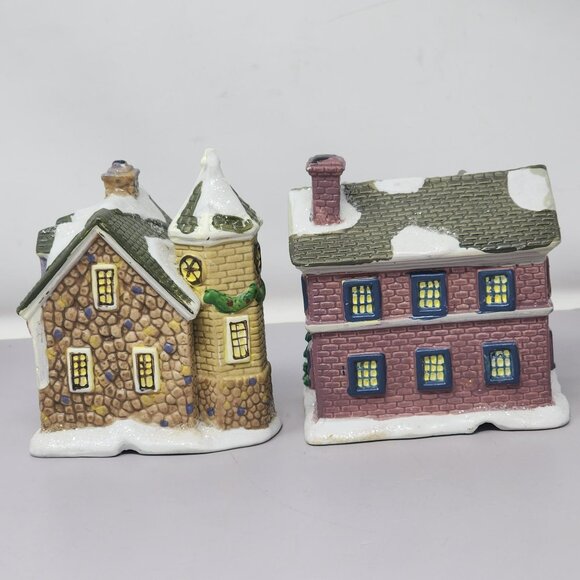 Vintage Wellington Square‎ Collection Ceramic Holiday Village Houses Christmas - Picture 3 of 11